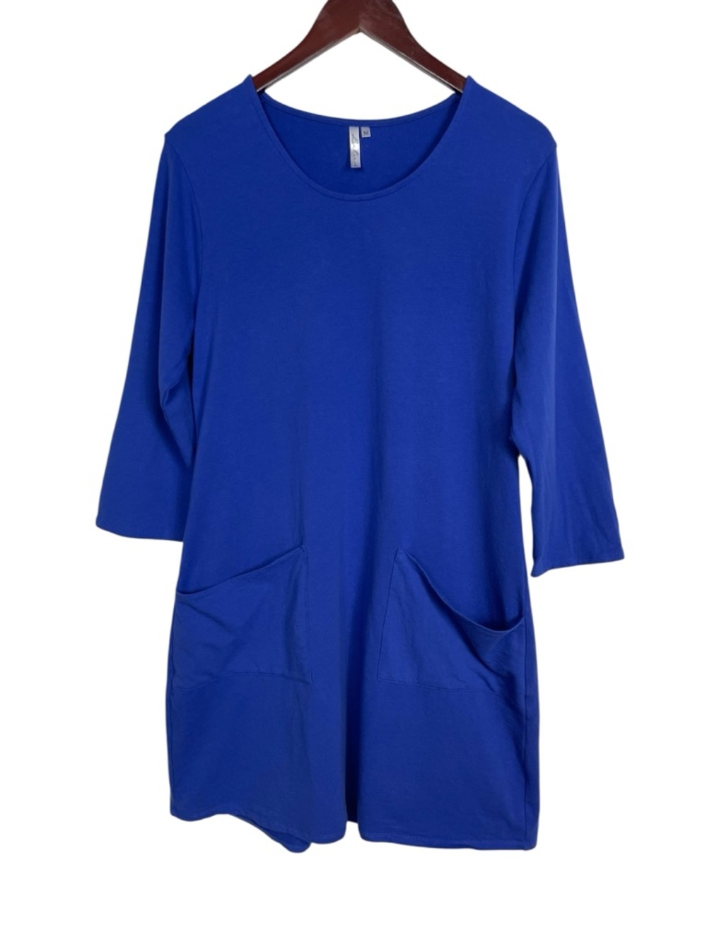 Classic Scoop Neck Tunic with Pockets - Royal Blue